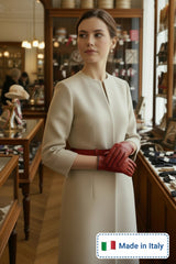 Gants en Cuir Italien Rouge