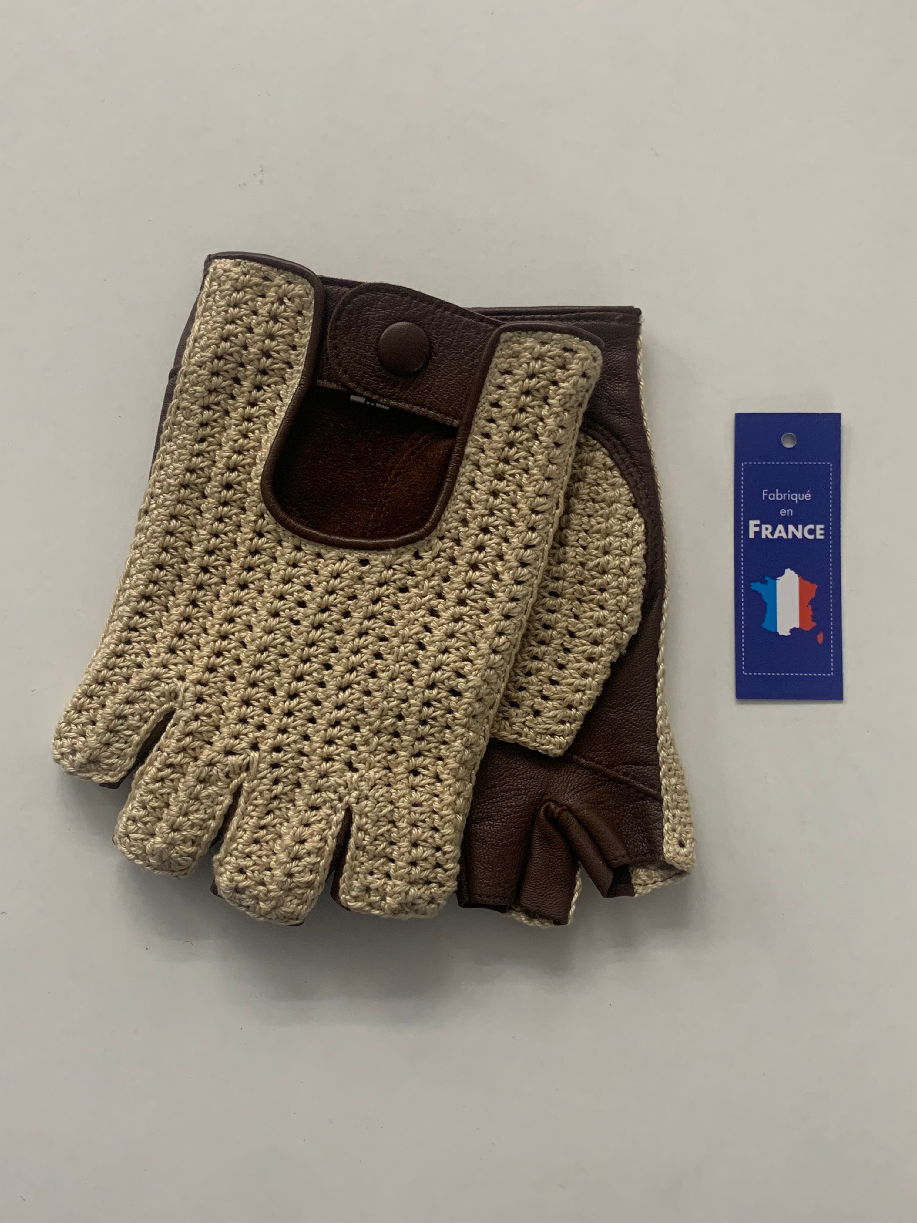 Mitaines en Cuir et Coton