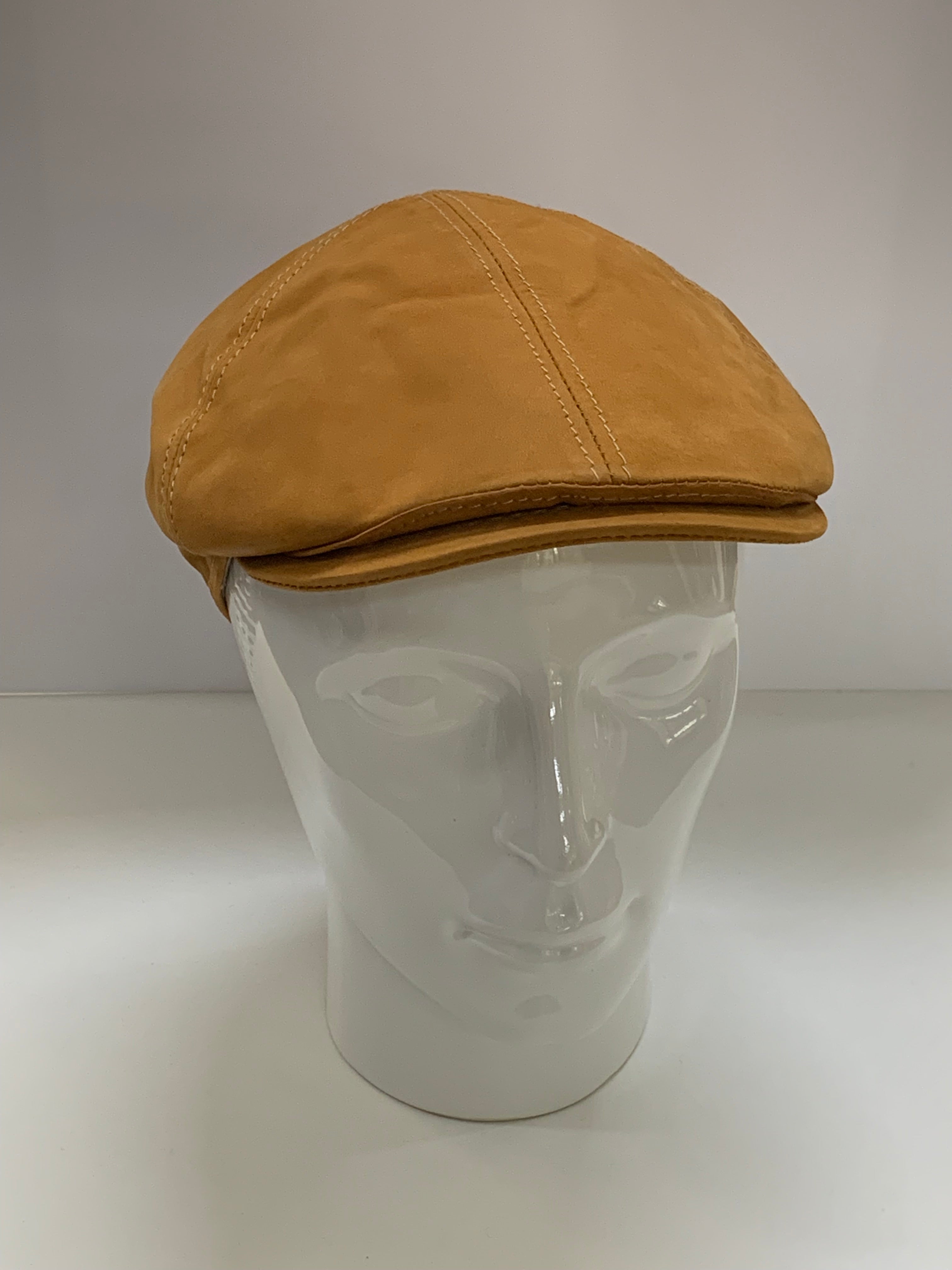 Casquette Cuir Cognac