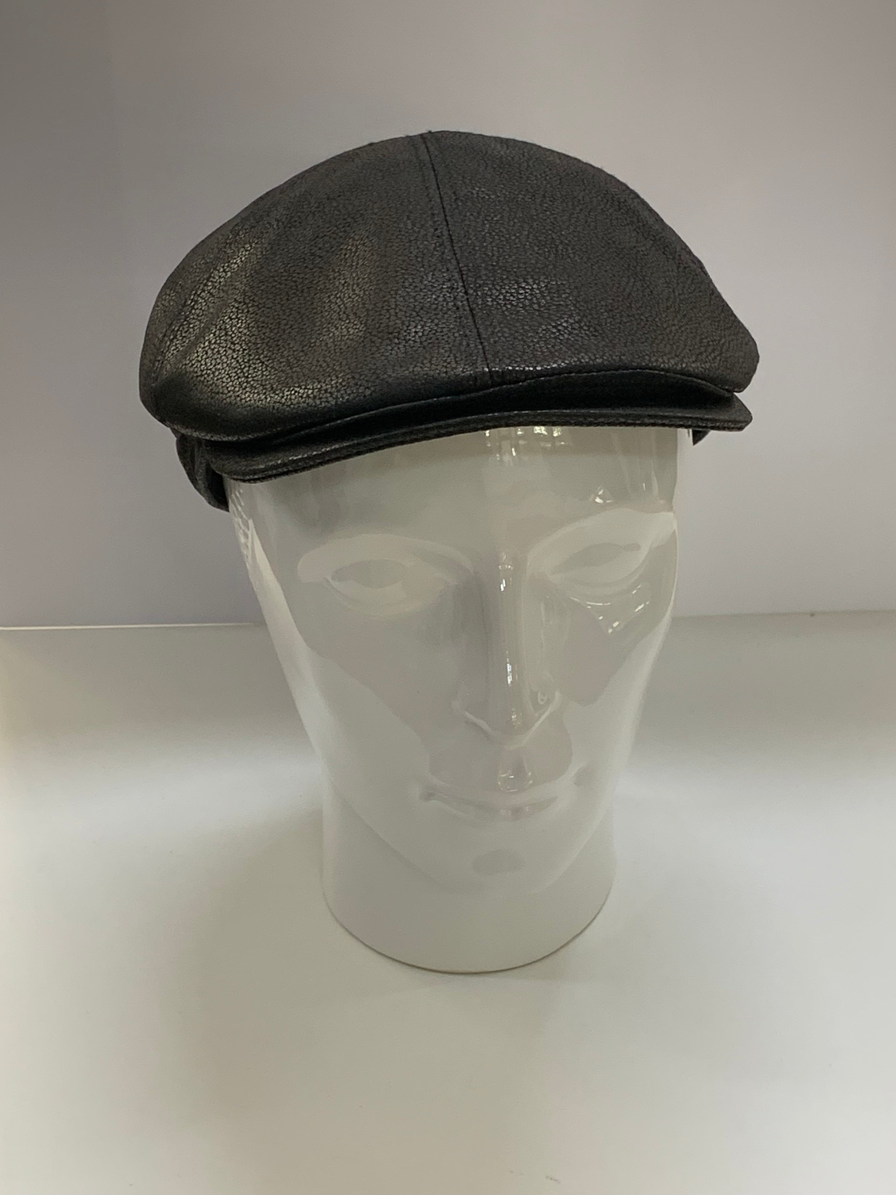 Casquette Cuir Noir