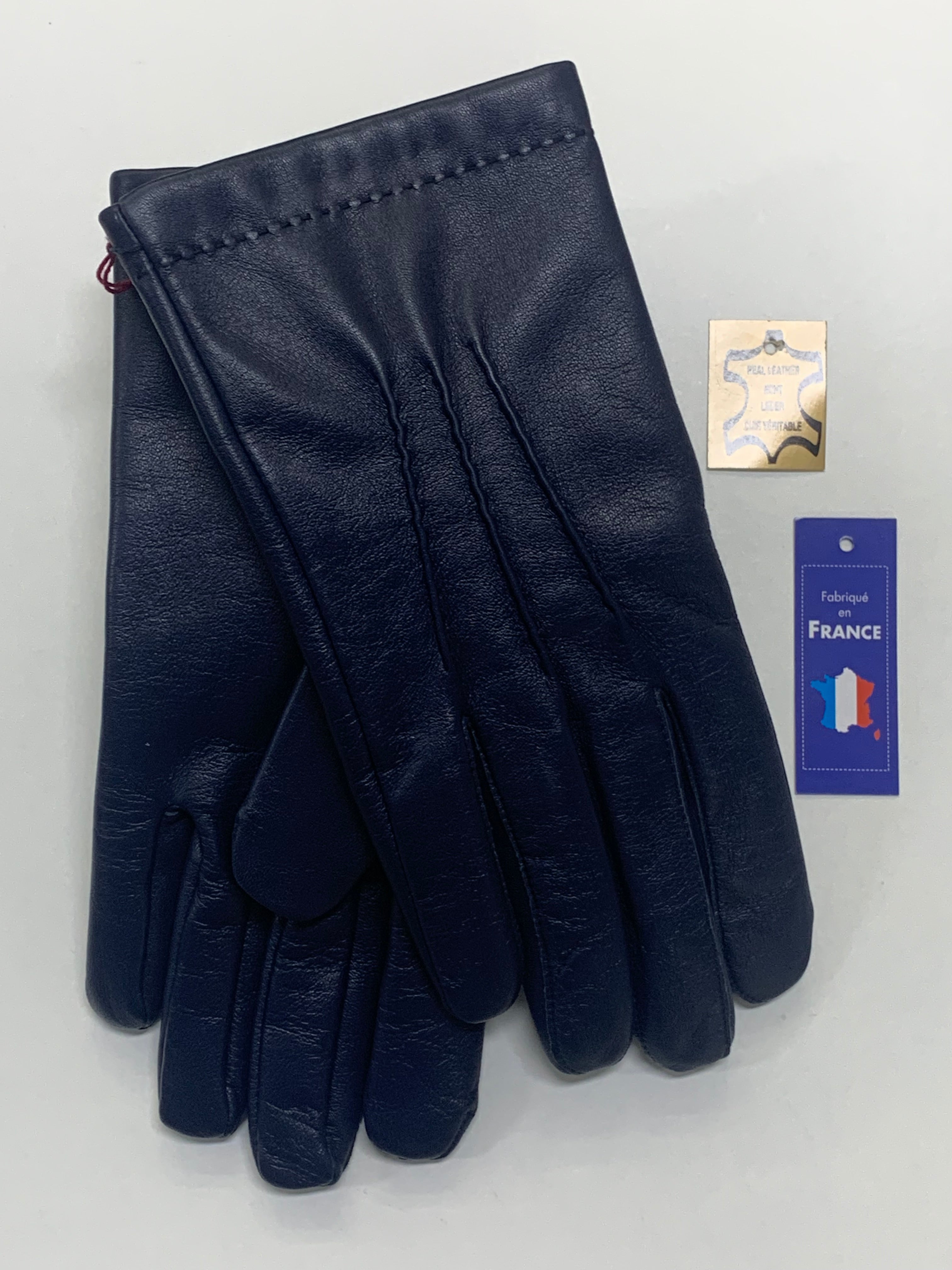 Gants en Cuir Bleu