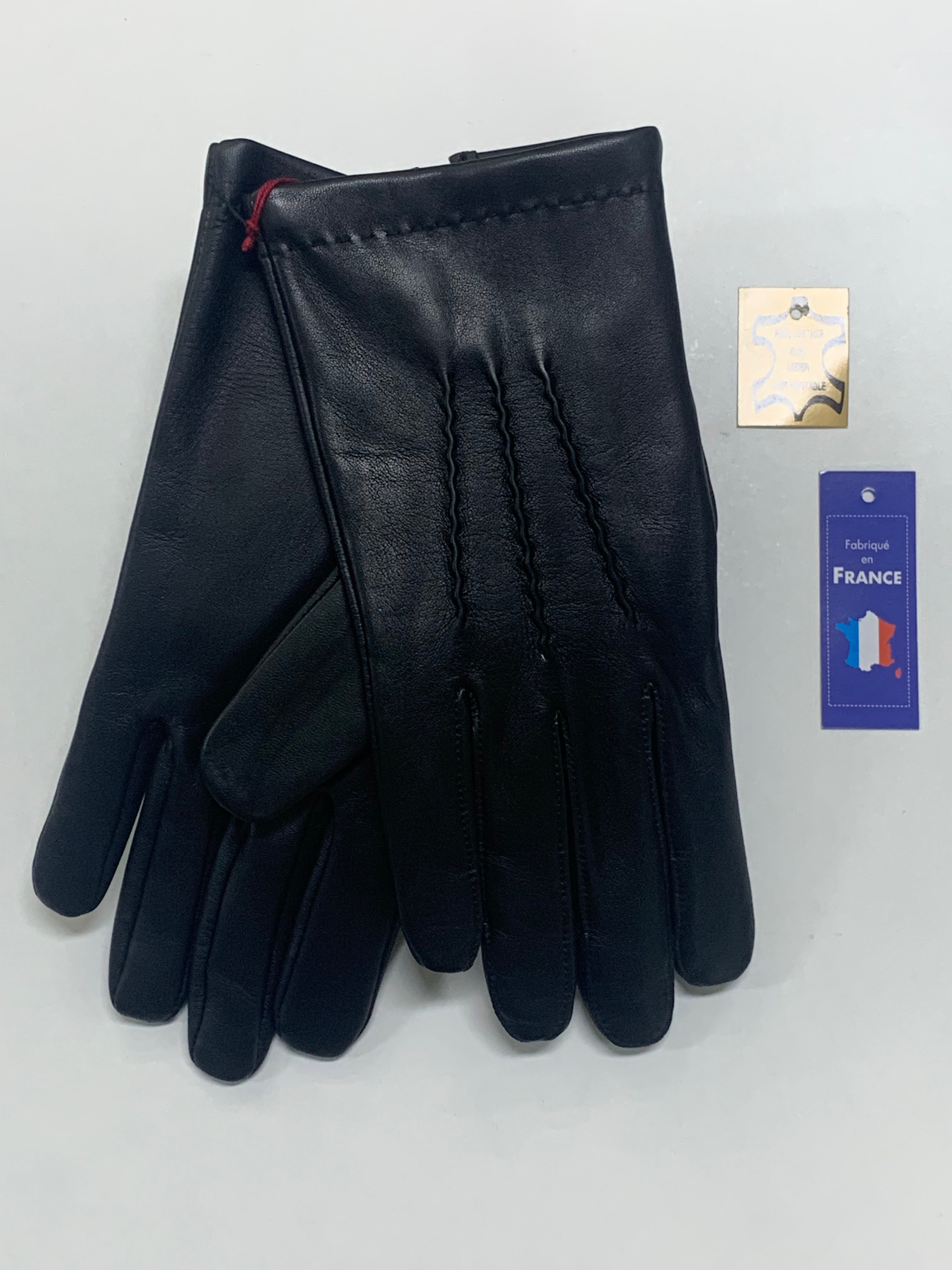 Gants en Cuir Noir
