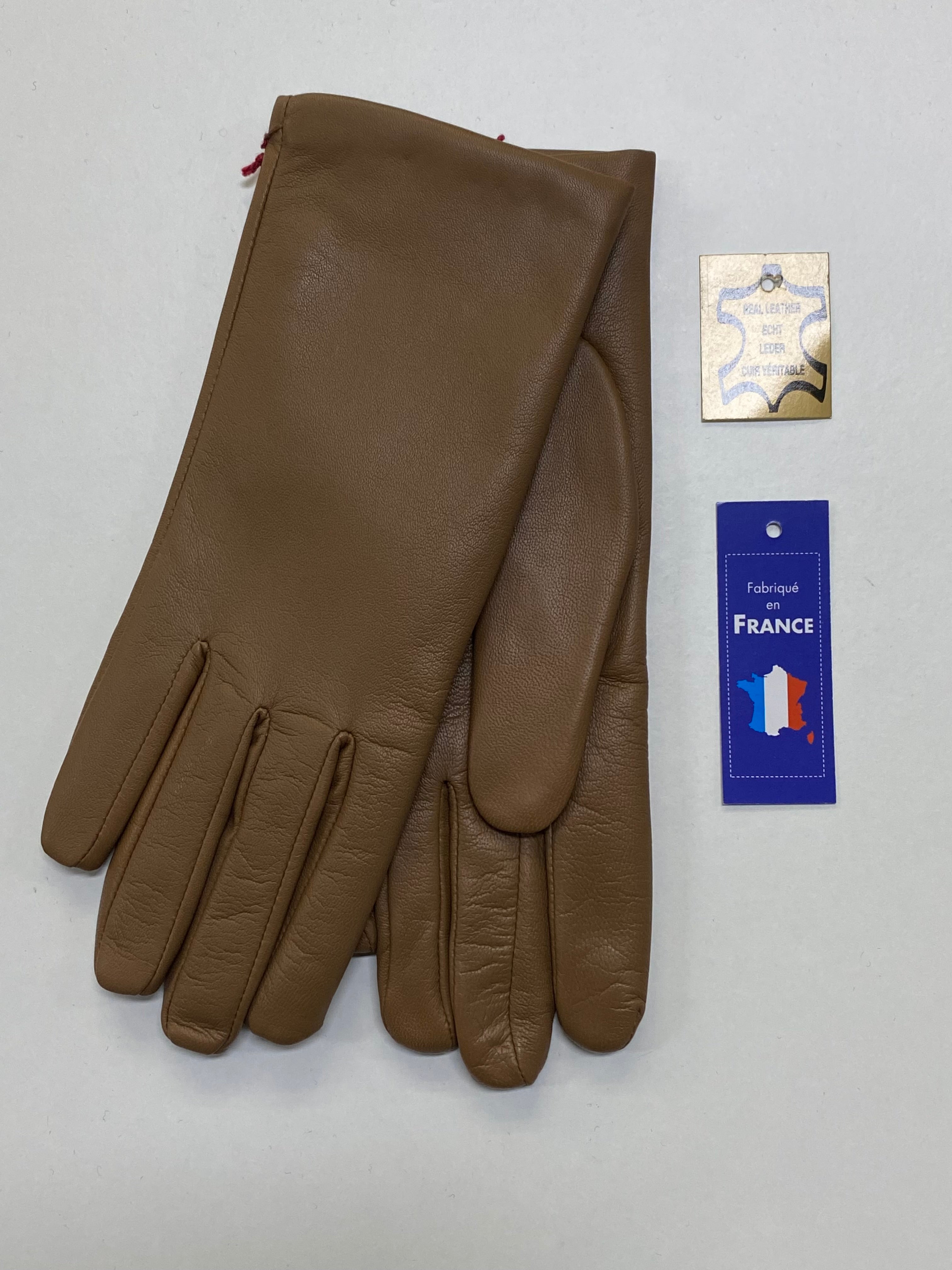 Gants en Cuir Biscuit