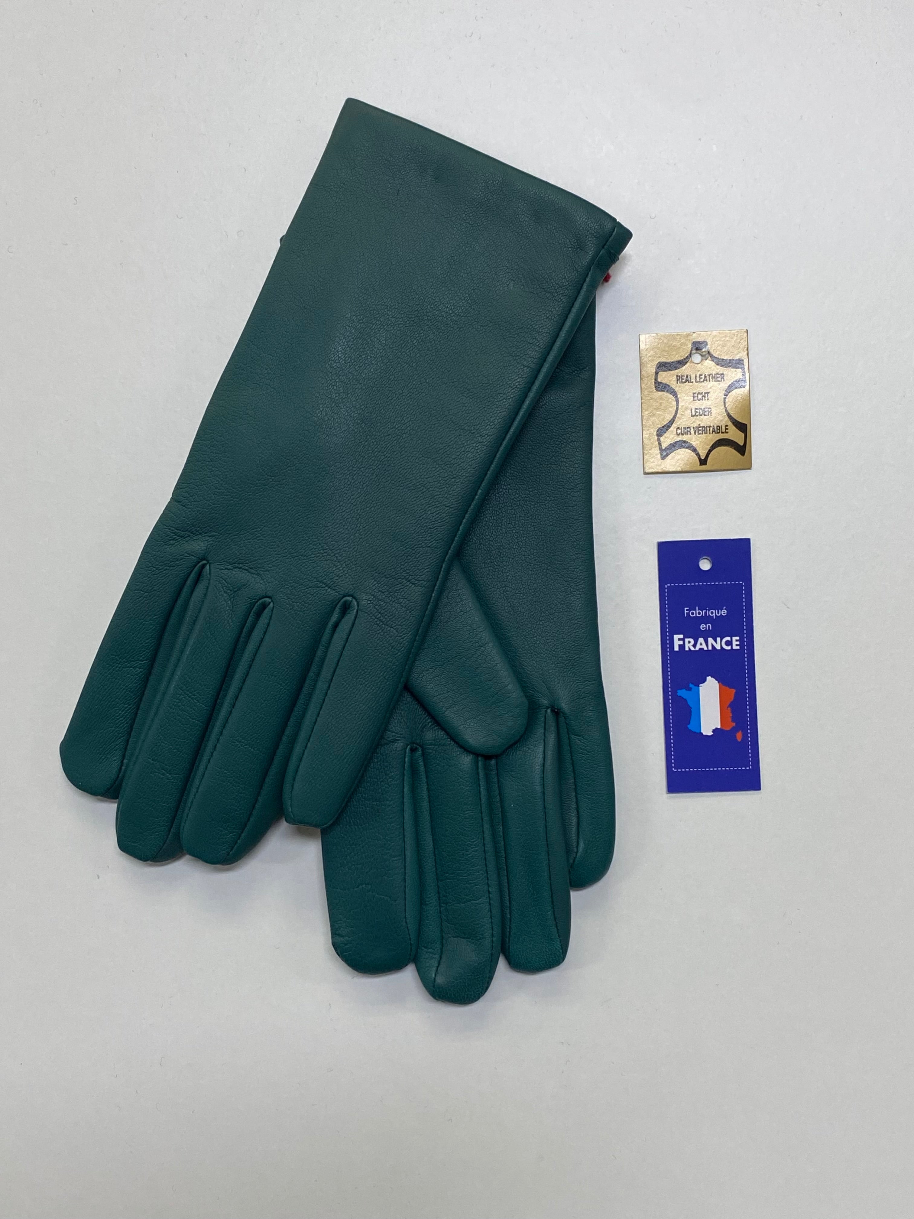 Gants en Cuir Pétrole
