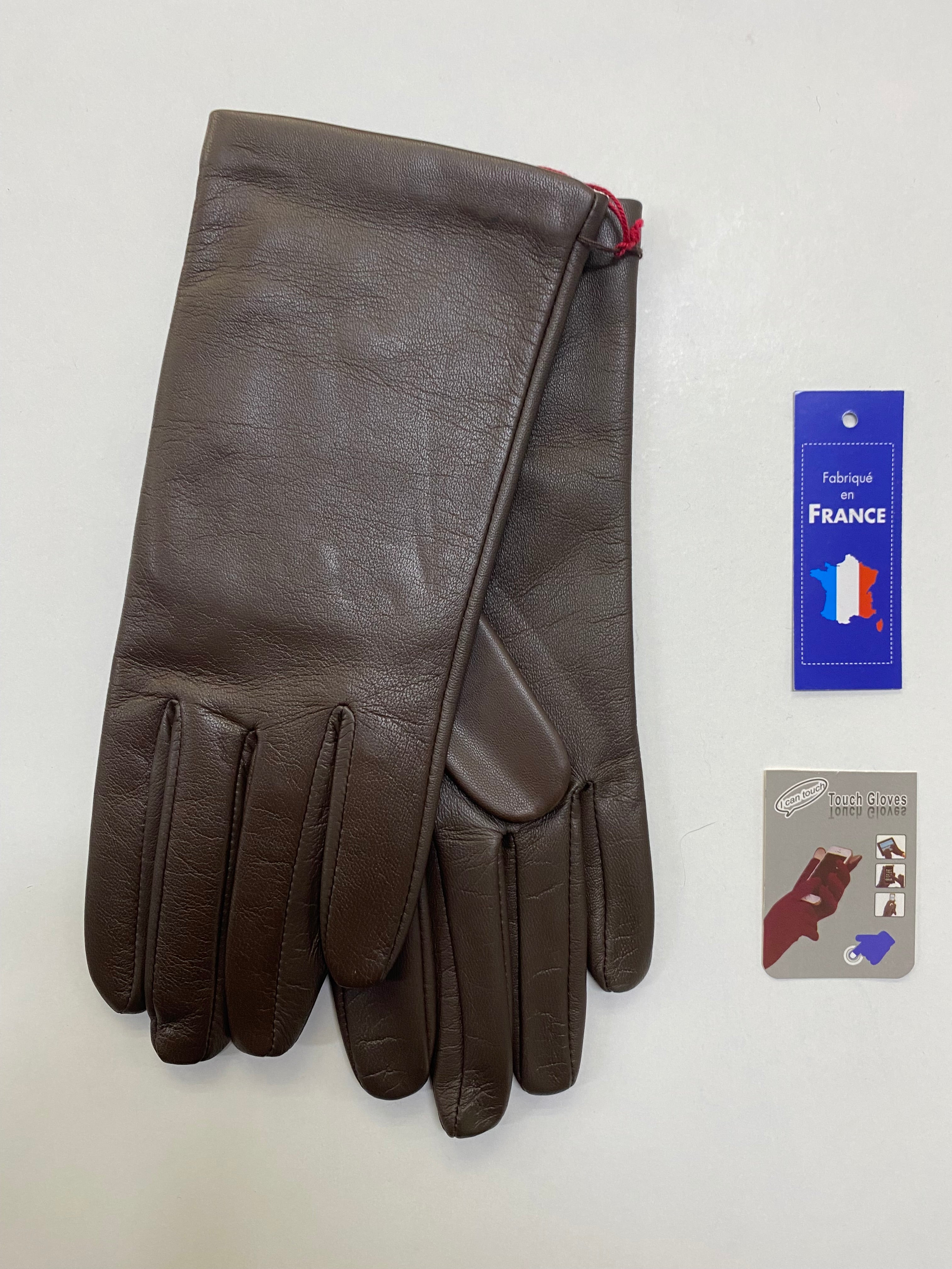 Gants en Cuir Tactile Soie