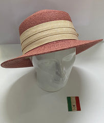 Canotier en raphia coloré