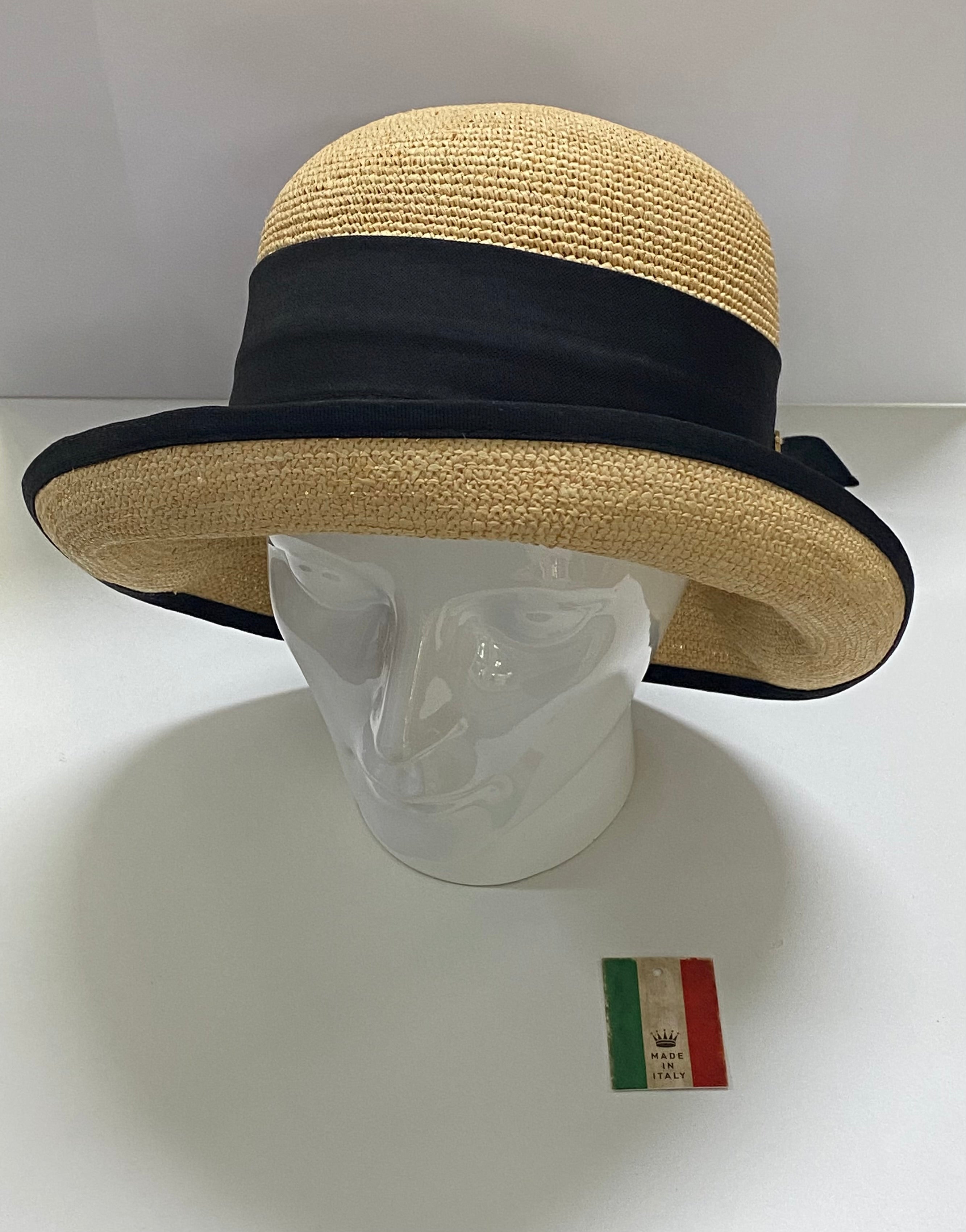 Chapeau Cloche en raphia crochet n