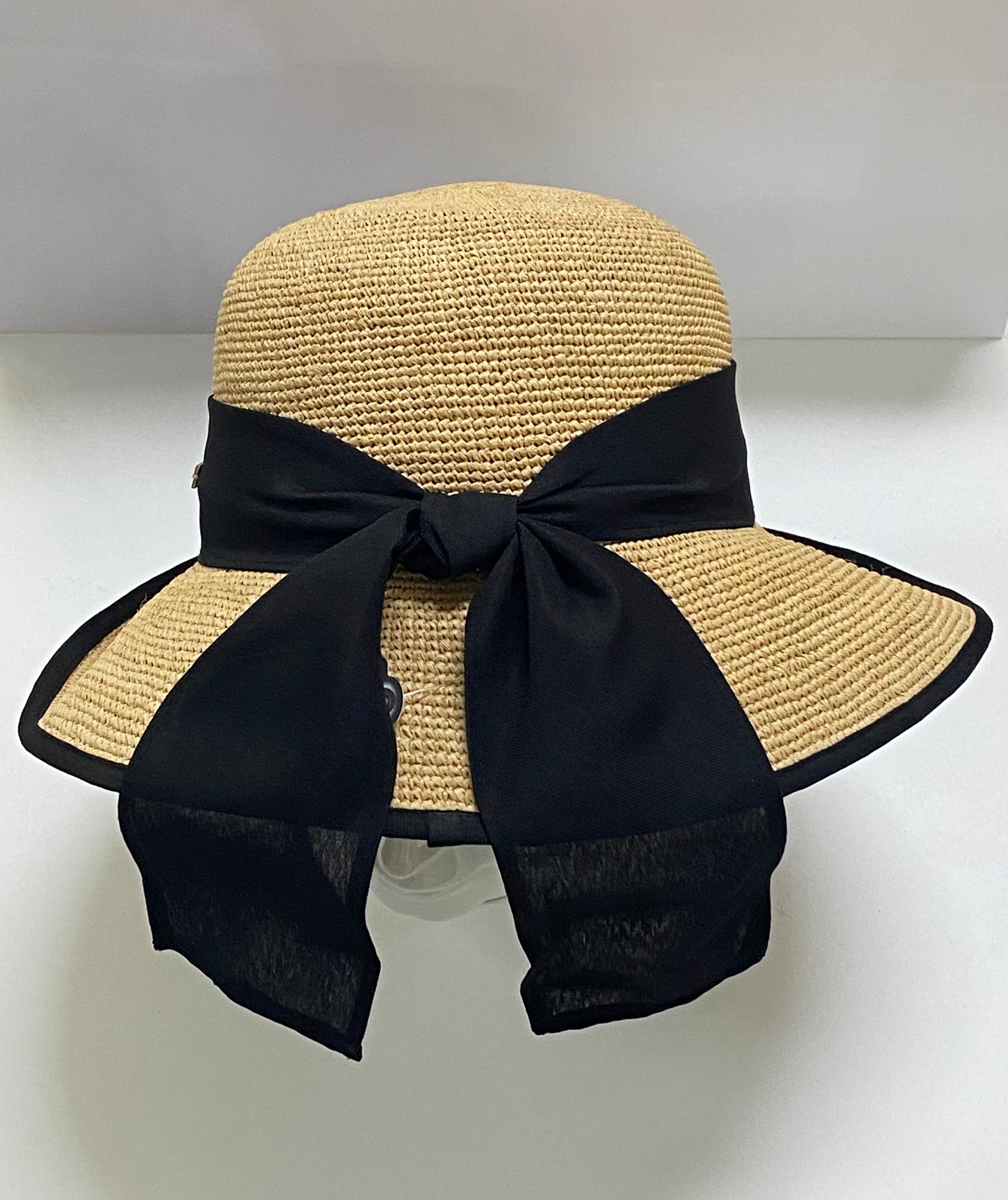Chapeau Cloche en raphia crochet n
