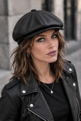 Casquette Cuir Noir Hatteras