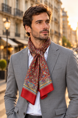 Echarpe en Soie Rouge