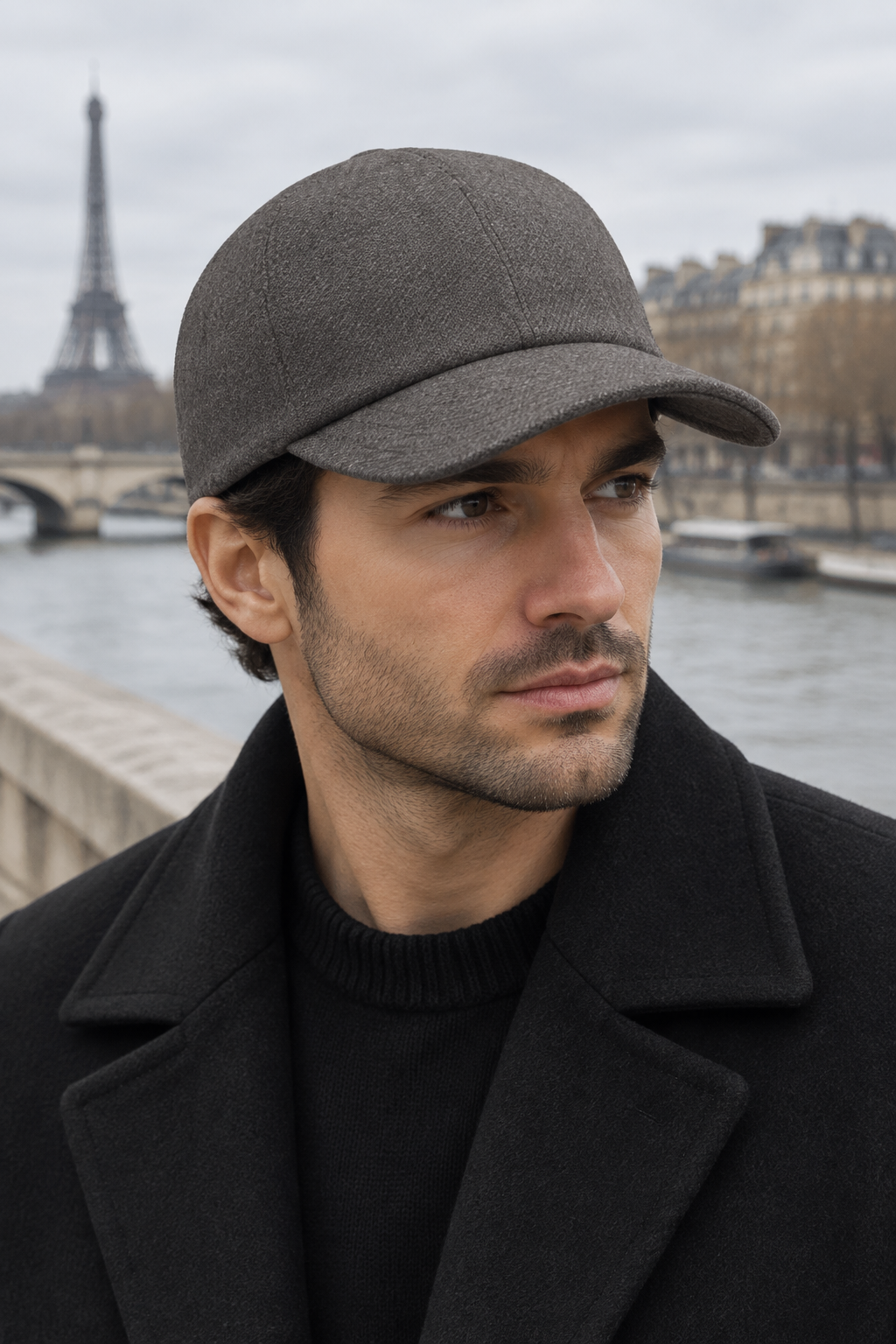 jeune homme qui porte un casquette baseball en laine goretex