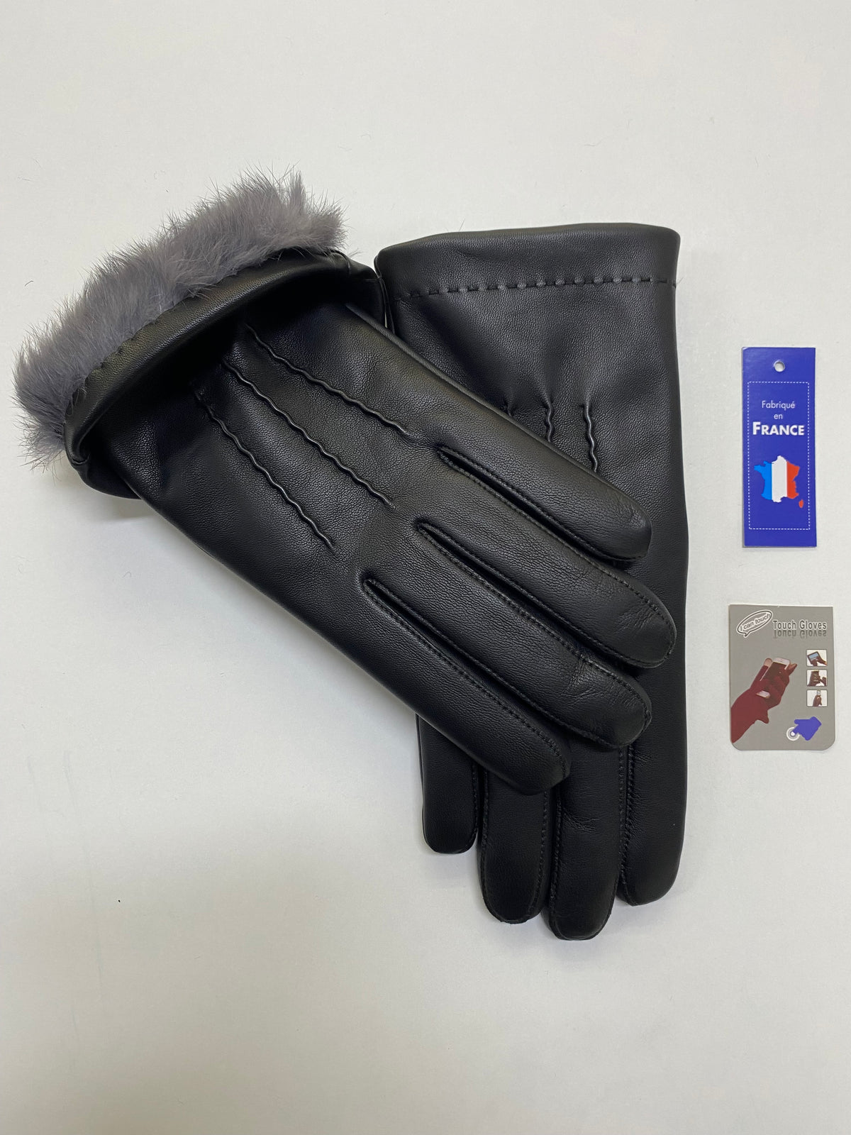 Gants en Cuir Tactile Lapin
