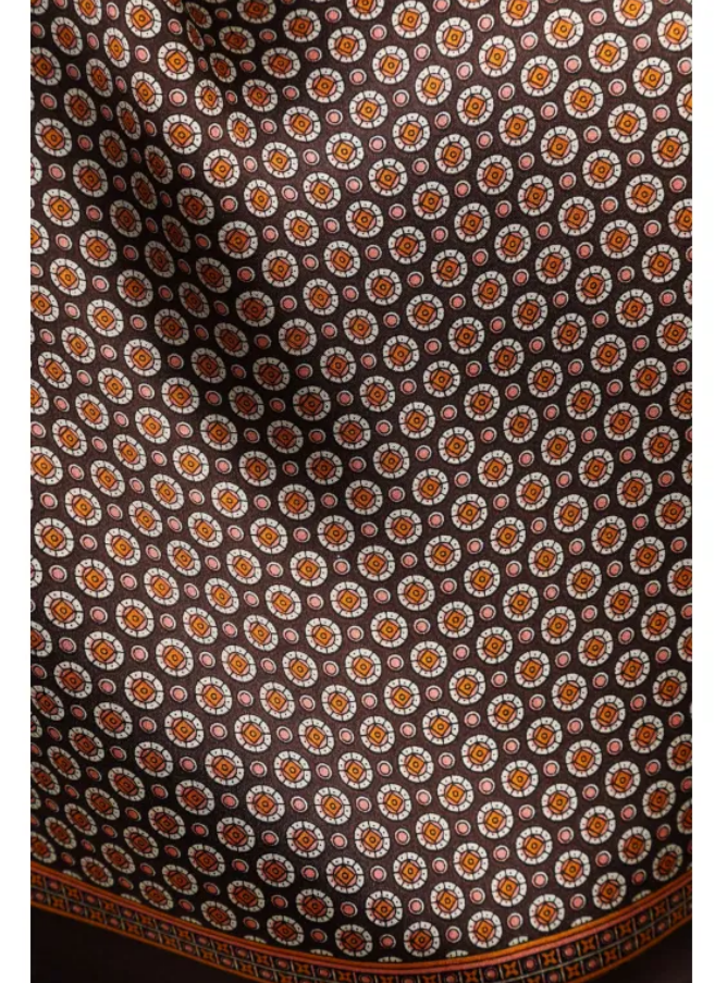 Echarpe en Soie Marron