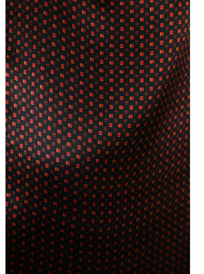 Echarpe en Soie Noir et Rouge